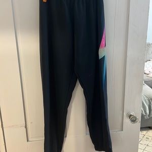 Aviator Nation Rainbow Lightning Bolt Sweatpants